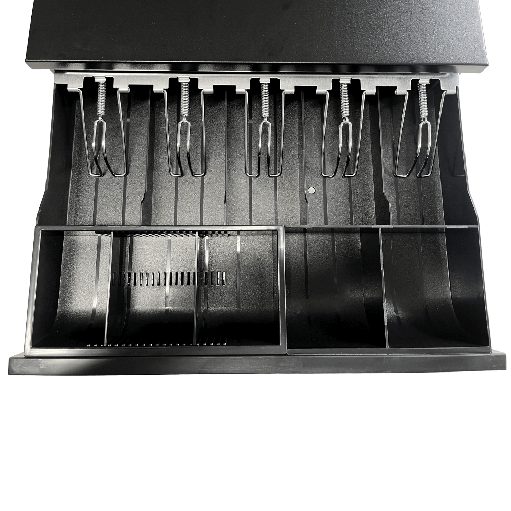 ลิ้นชักเก็บเงิน WORREX รุ่น W-GTC405 สีดำ 5 ช่องแบงค์ 5 ช่องเหรียญ RJ11 12/24V_5